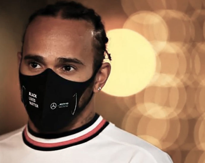 Lewis Hamilton mascherina